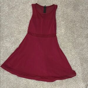 Express Red Sleeveless A-line Mini Dress